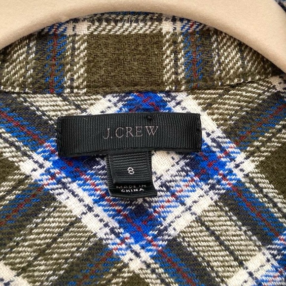 J Crew cozy plaid flannel long sleeve button up shirt - Picture 7 of 11
